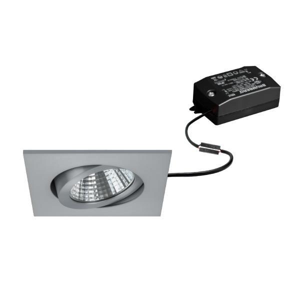 38262253, LED-Einbaustrahler 230 V AC, 50 Hz, 7 W, 38°, 2.700 K, quadratisch, schwenkbar,