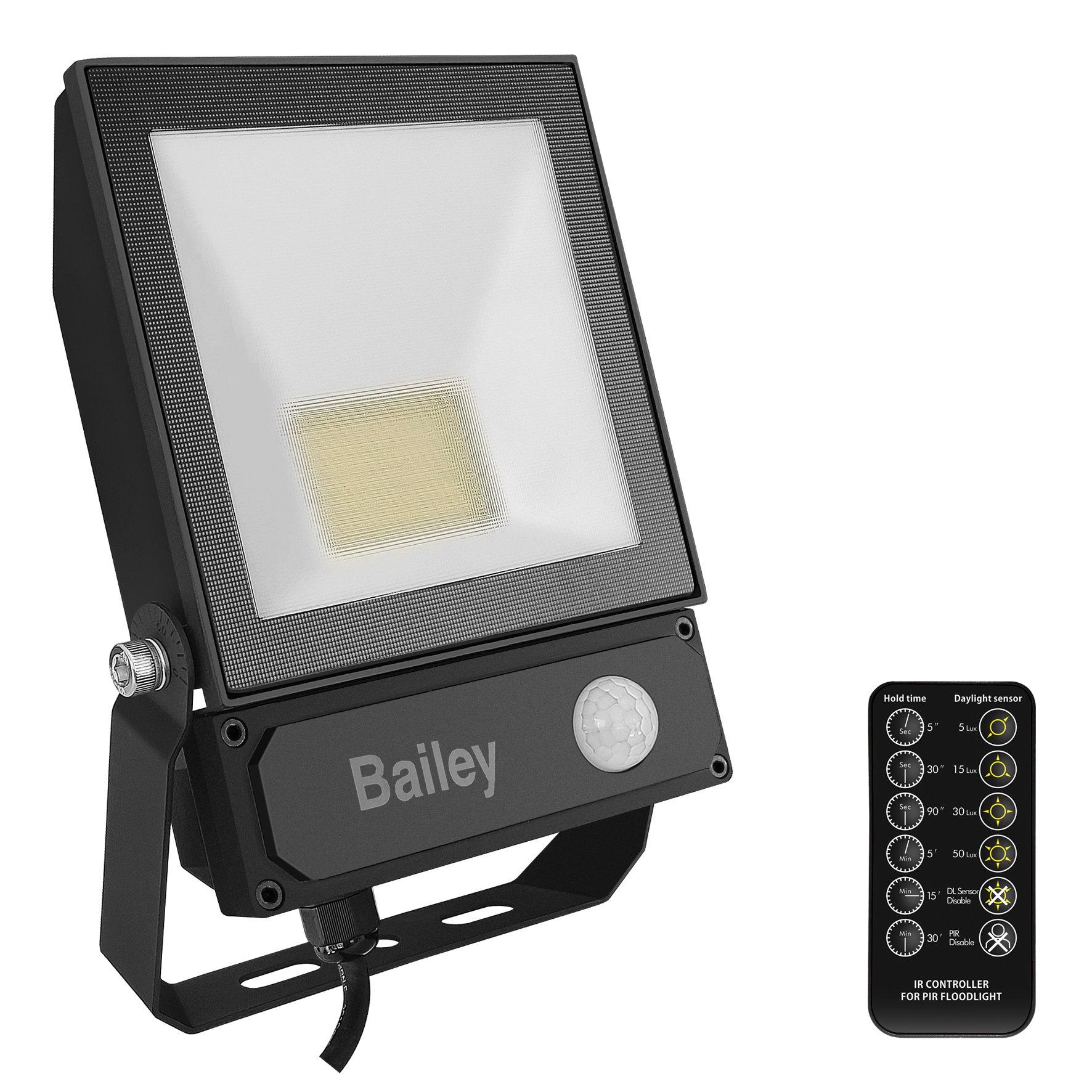 NLEDFLOOD2IR5000L4000K.02, LED-Strahler, PIR-Sensor, 5000lm, 50W, 4000K, IP65