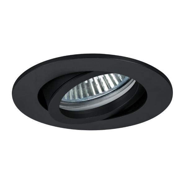 36143080, Einbaustrahler GU10, max. 10 W LED, rund, schwenkbar, schwarz matt, IP20