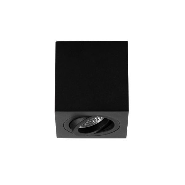 45110180, Decken-Anbaumodul quadratisch, schwarz struktur, L x B: 90 x 90 mm, Höhe: 95 mm