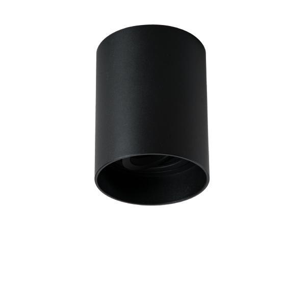 45100180, Decken-Anbaumodul rund, schwarz struktur, Durchmesser: 90 mm, Höhe: 115 mm, ver