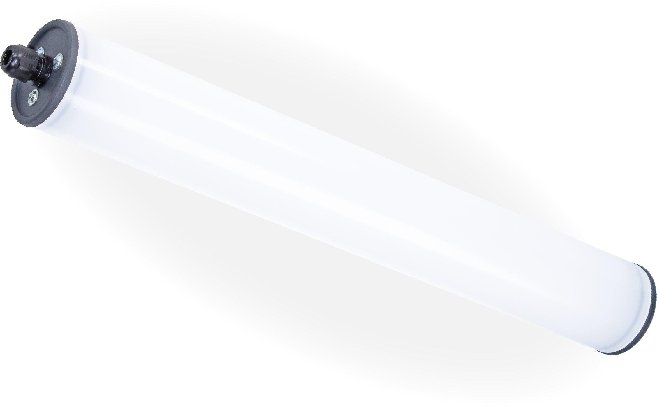 115310-03, INROLED_70 ECO DC, Polycarbonat-Schutzrohr, 921mm, 125°, ~21W, Kabelverschraubung, 24V DC, kaskadierbar