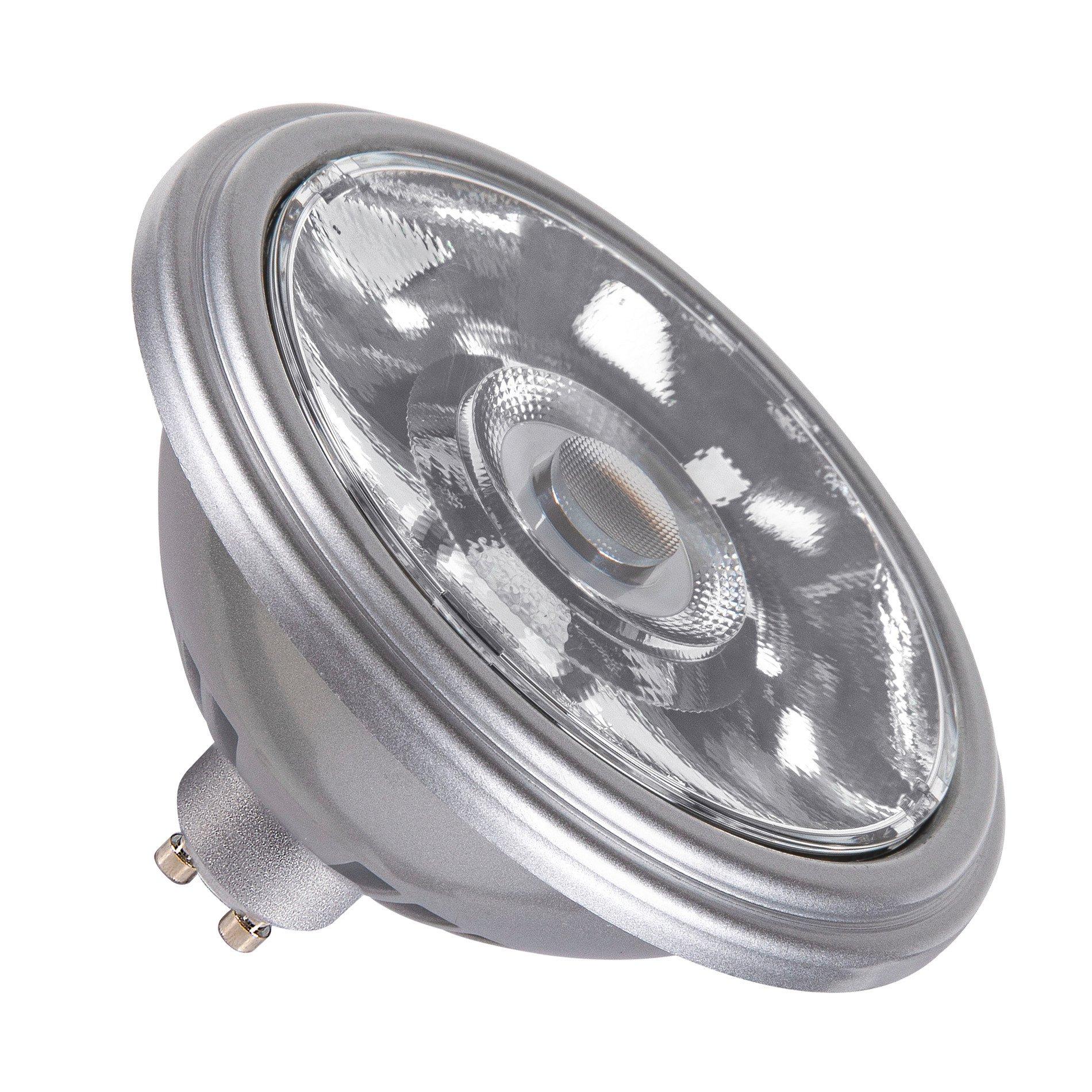 LED QPAR111 GU10 3000K PHASE 10°, LED QPAR111 GU10 Leuchtmittel silber PHASE 125 W 3000 K CRI 90 10°