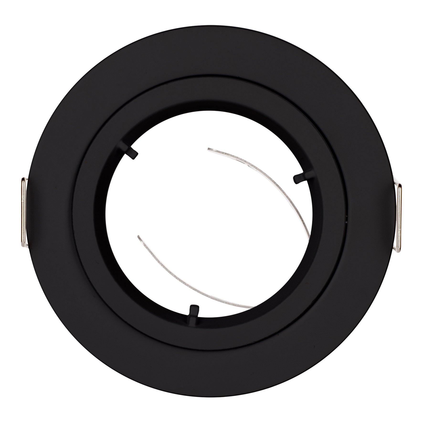 144262, Einbaustrahler GU10 Set Alu Schwarz Starr