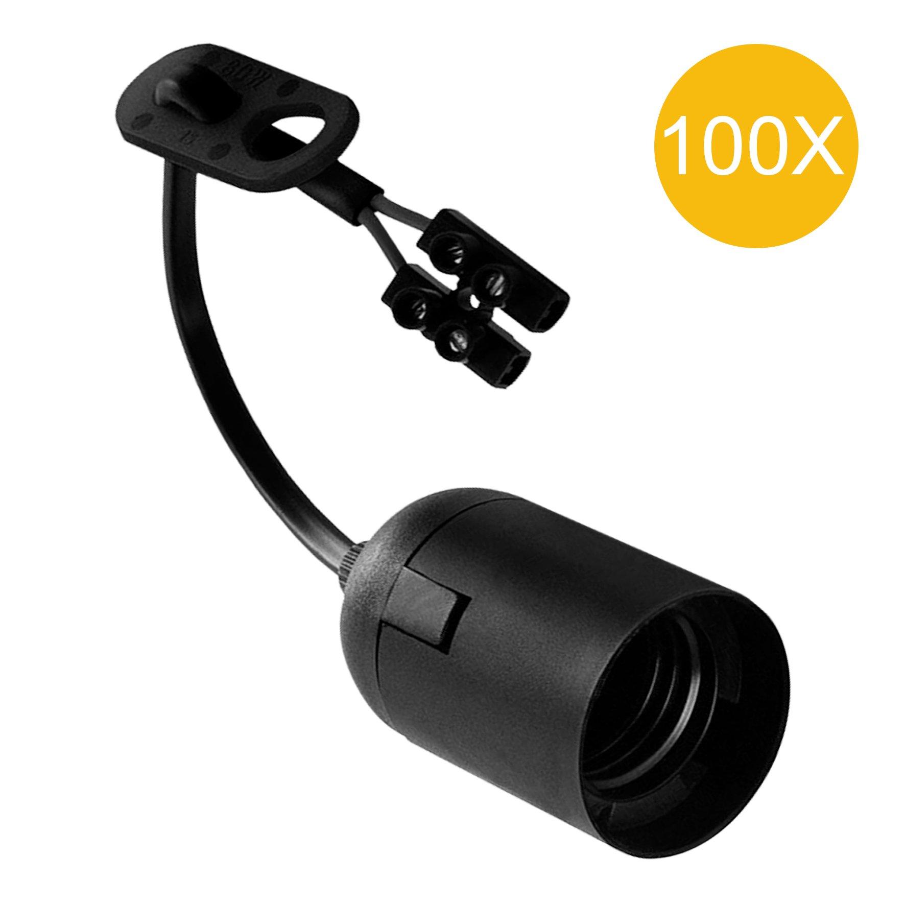 143446, 100-Pack Baufassung E27 TP Schwarz