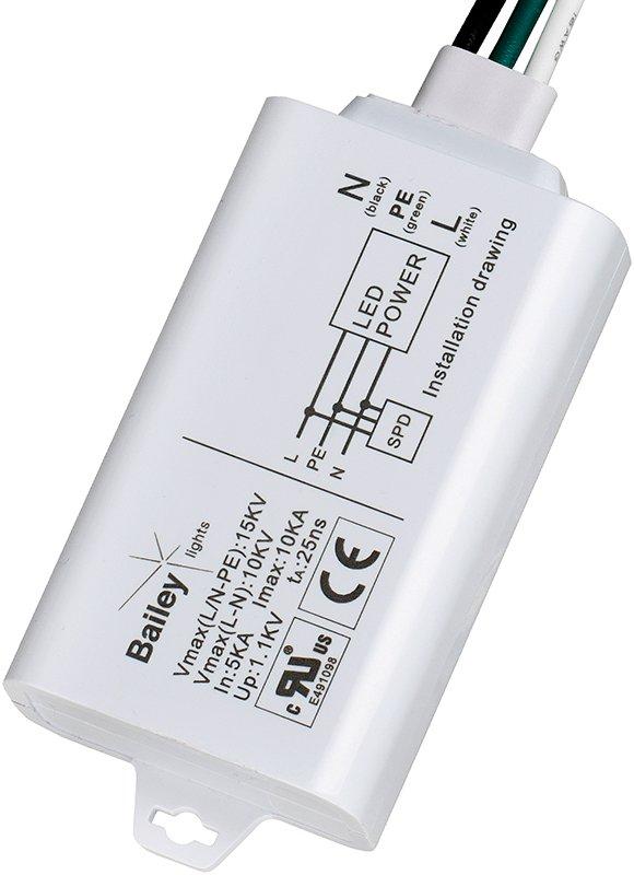 NLEDÜSM10kV.01, Überspannungsschutz (SPD) 10KV 110-277V IP65, für LED geeignet