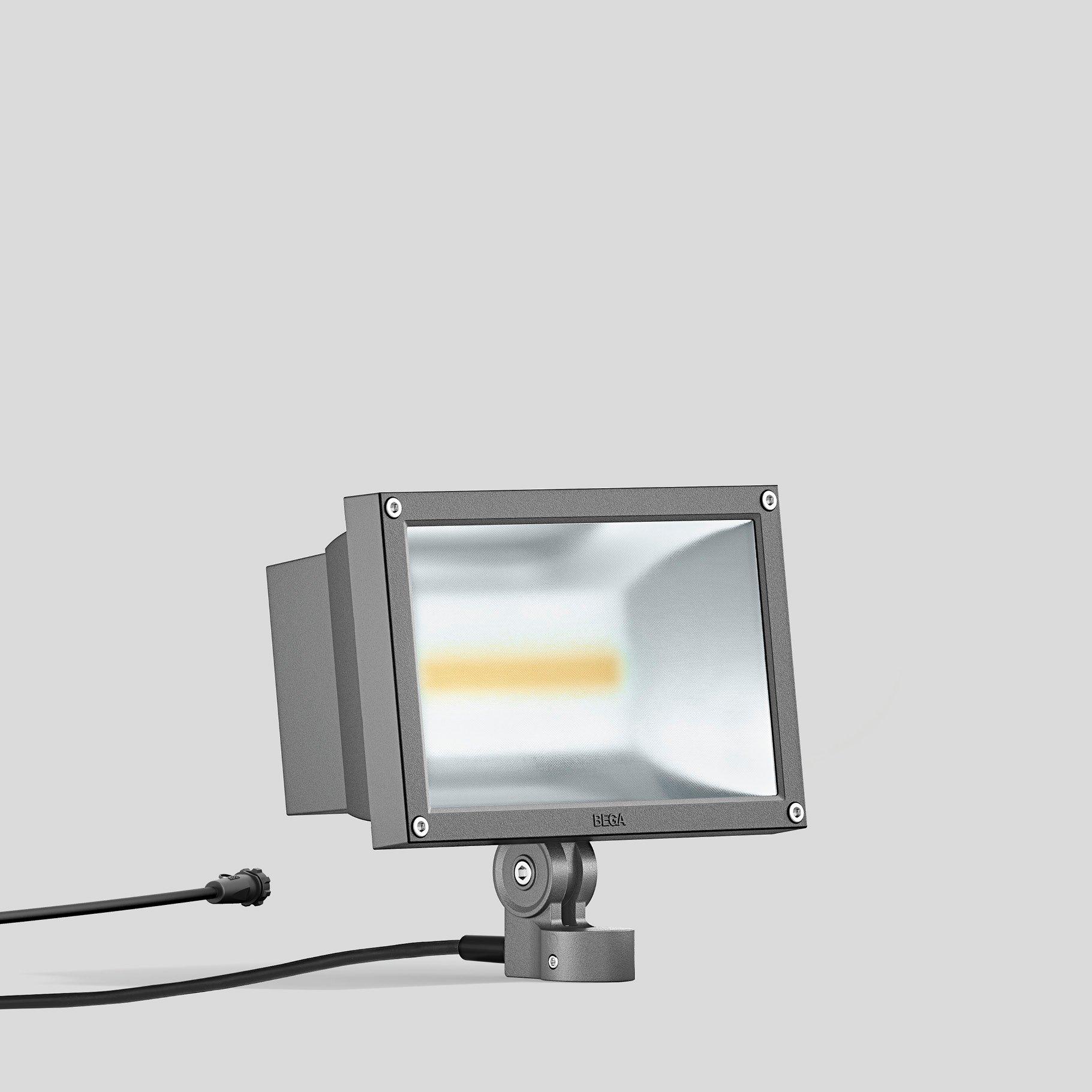 84852AK3, Flächenscheinwerfer, BEGA UniLink®, Silber, 3000 K