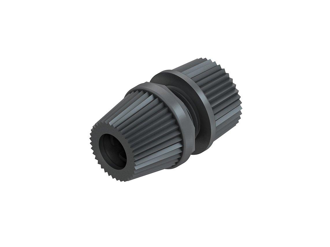 436W, Klemmnippel, Länge 24 mm, Gewinde M10x1, für Kabel-Ø 5-6,8 mm, Kunststoff PE, Farbe weiß