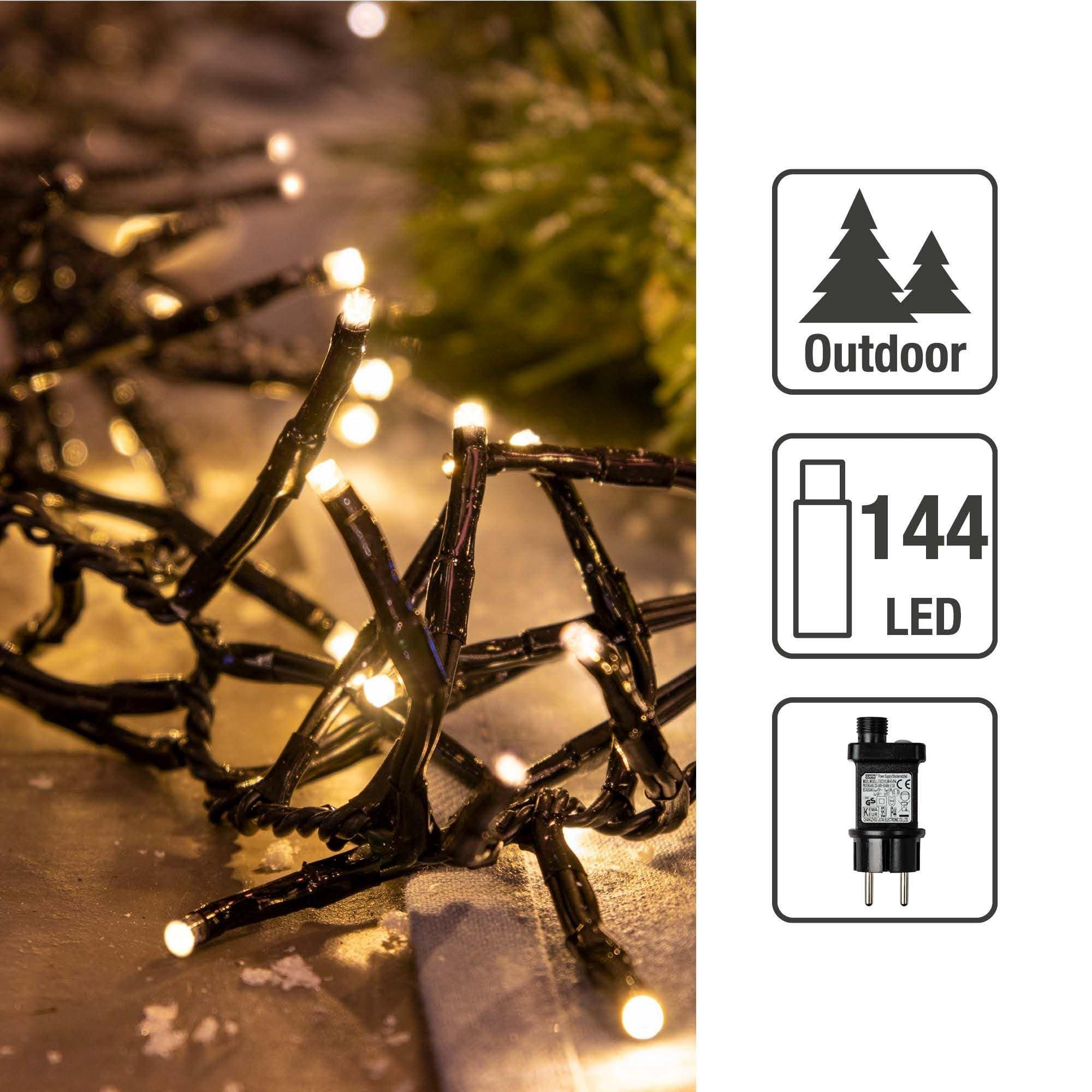 578461, LED-Clusterkette 144L mit 8 Funktionen/Memory
