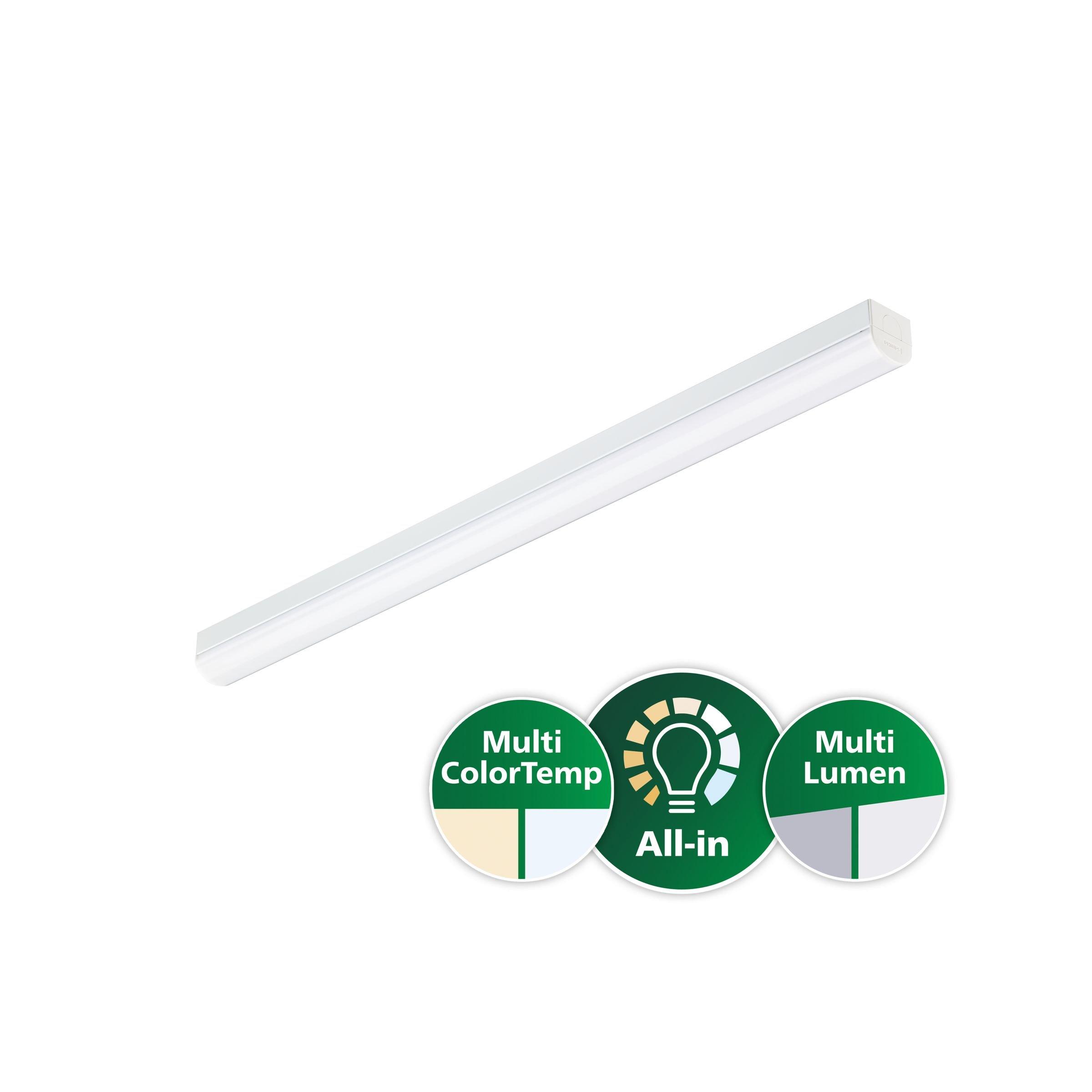 BN126C LED25S_41S/830_40 PSU L1200, CoreLine Lichtleiste, BATTEN, All-in, 29.5 W, 18 W, L1200, 2500 lm, 4100 lm, 3000 K, 4000 K, Opal, IP20/40, EL-ready