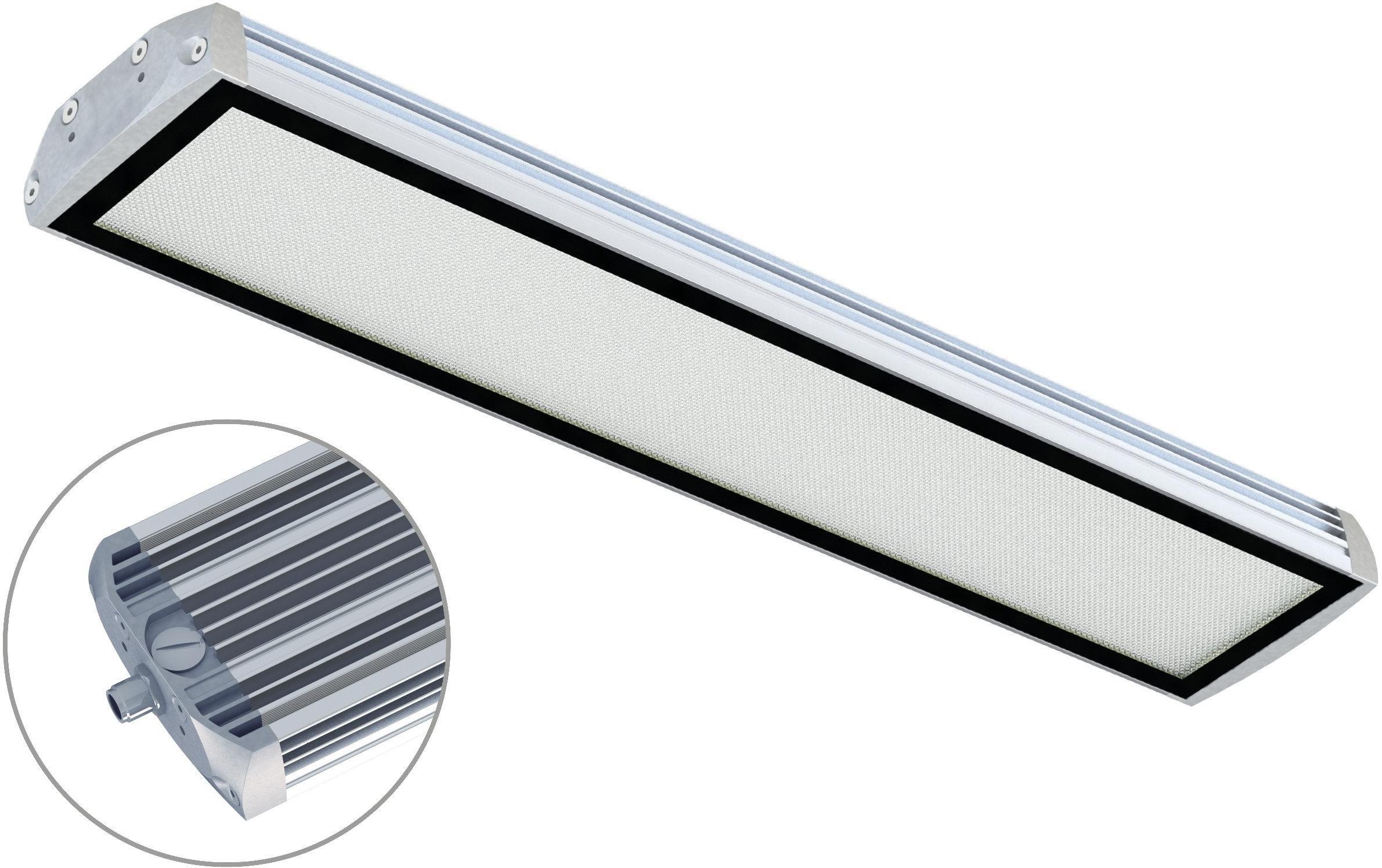 153210-01, FIELDLED EVO Aufbau, M12-A stirnseitig, 790 x 96mm, 100°, ~58W, 24V DC