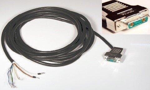 AKSub20-10, Anschlussleitung SubD 2 + 5-polig, 10 Meter; offenes Ende