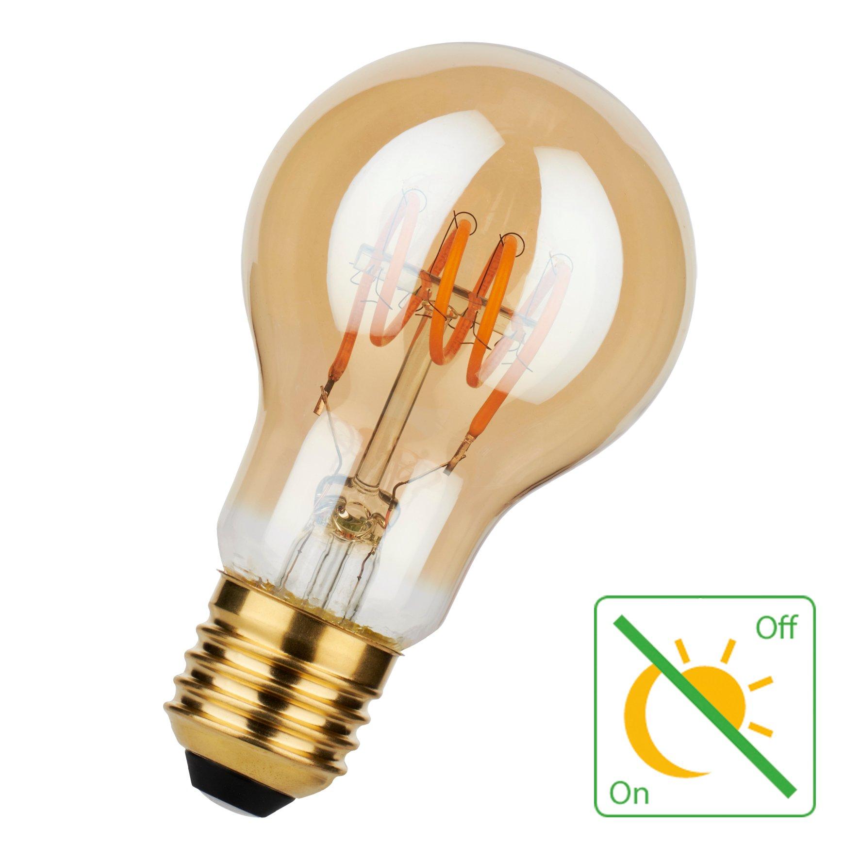 145769, SPIRALED Tag/Nacht Sensor A60 E27 4W (28W) 300lm 820 Gold