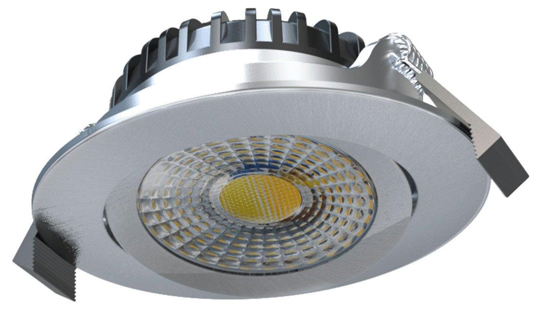 NLEDEBSWWVAR530LNI.01, LED Downlight/Spot/Einbaustrahler, 6W, 530lm, Ø68mm, 2.700 - 1.800K, nickel