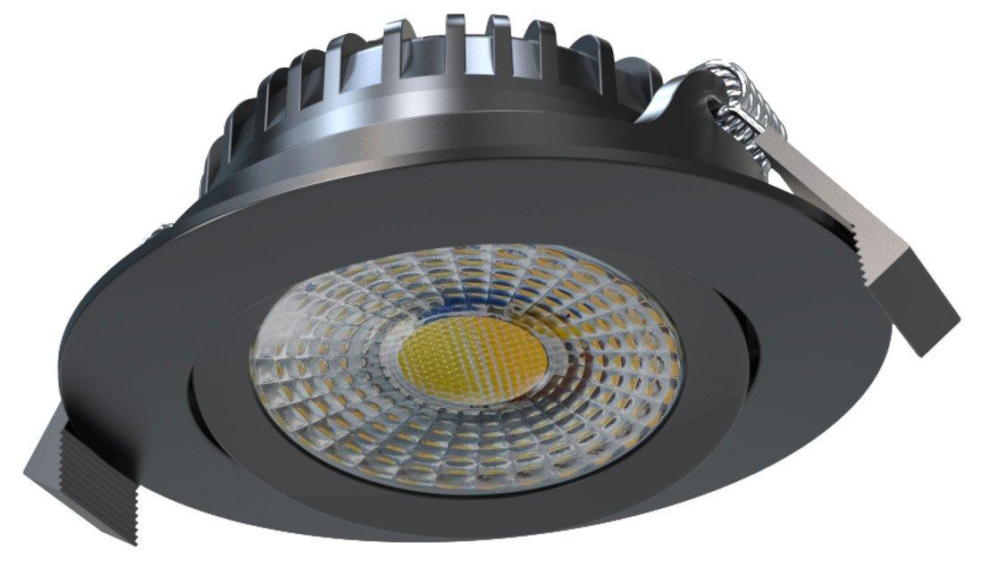 NLEDEBSWWVAR530LSW.01, LED Downlight/Spot/Einbaustrahler, 6W, 530lm, Ø68mm, 2.700 - 1.800K, schwarz