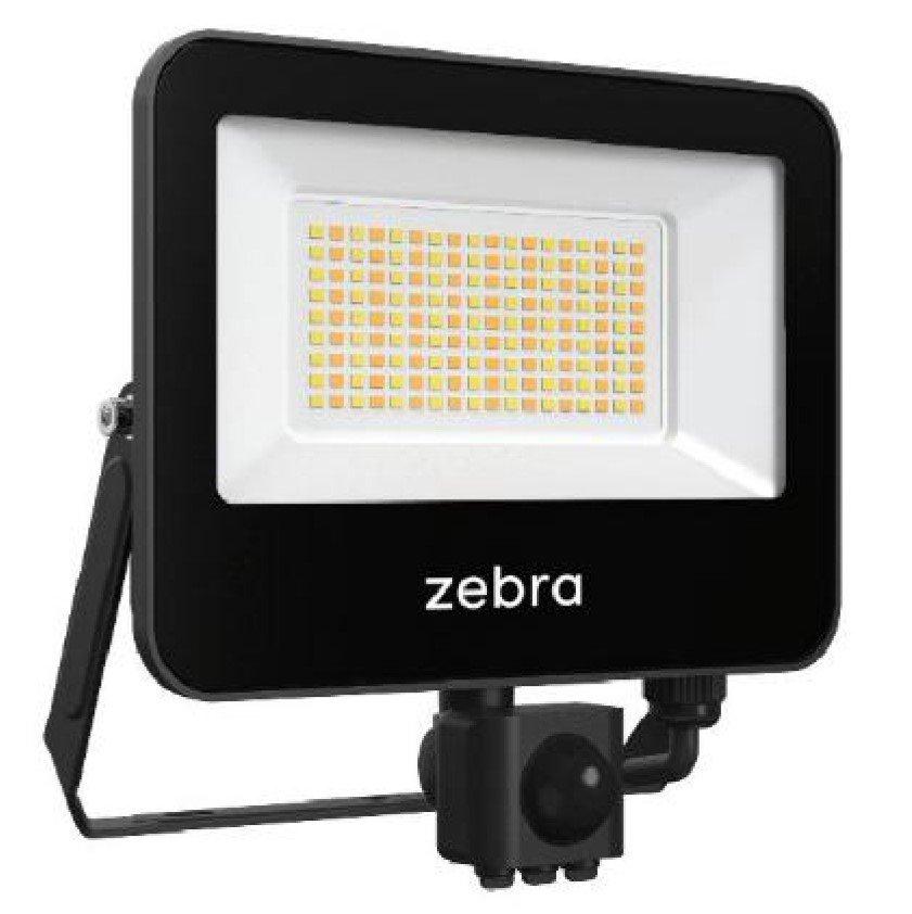 ZEB FLD002, LED-Strahler, PIR-Sensor, 25/40/50W, 130lm/W, 3000/4000/6500 K, IP65, IK06
