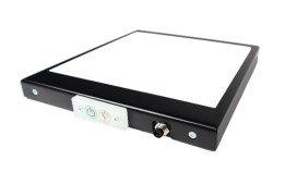 48-48-SLED-2-VD19W-O, diffuse Hintergrundbeleuchtung,weiß, 480x480mm, Durchbruch 60mm mittig