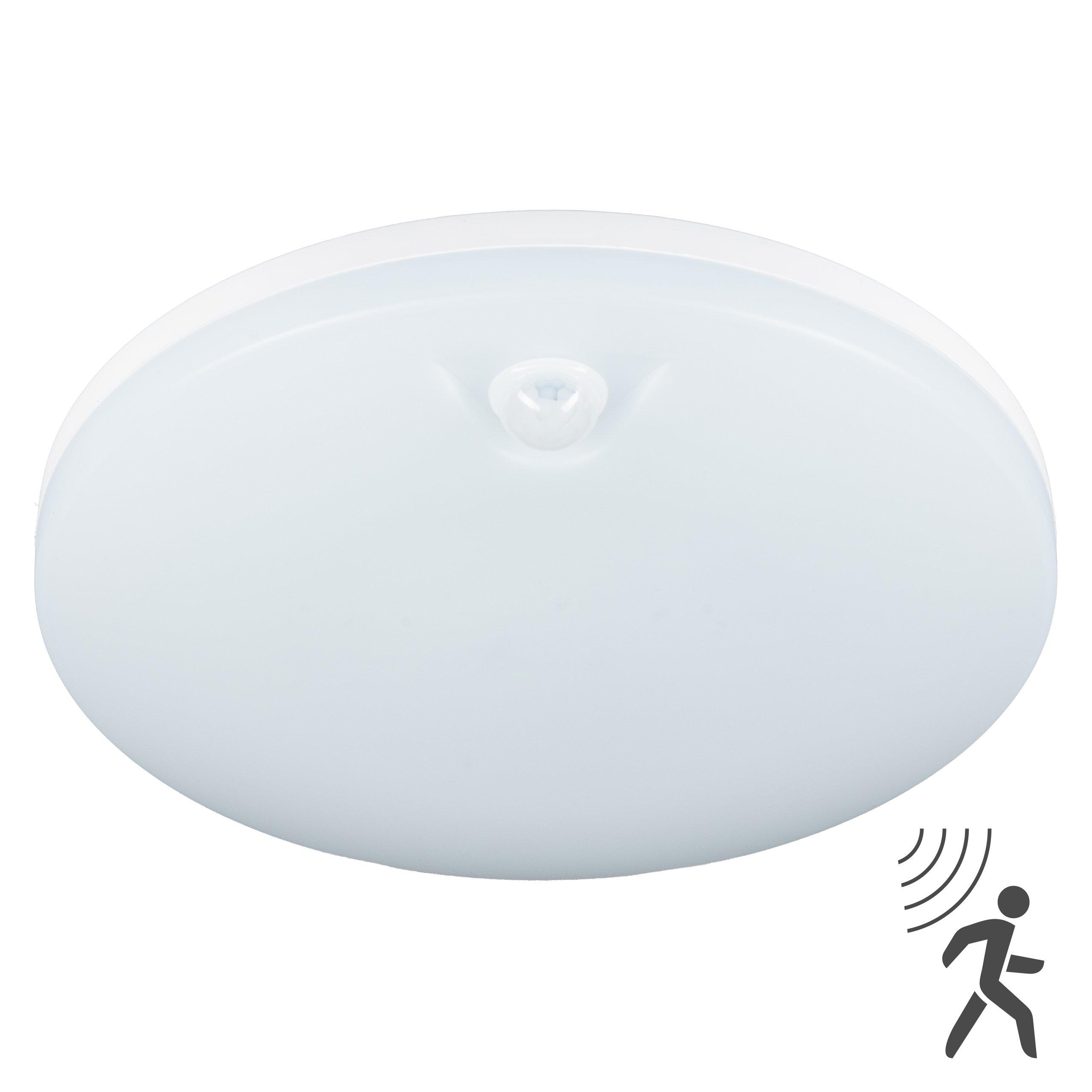 NDL300LED16WSENMC346.02, LED-Decken-/Anbauleuchte, IP54, Ø300mm, 16W, max 2880lm, 3000K / 4000K / 6000K, Sensor