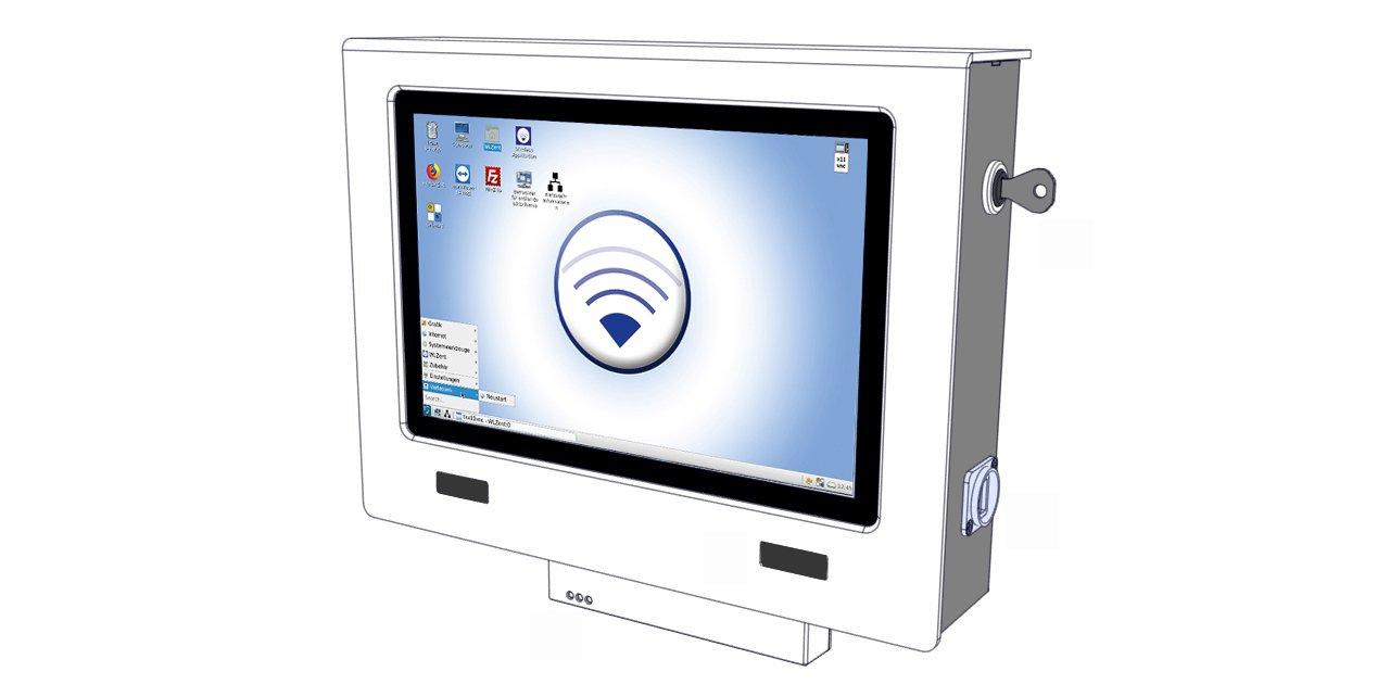WLZENT03, Robuster LINUX-Industrie-PC mit intuitiv bedienendem Touchpad