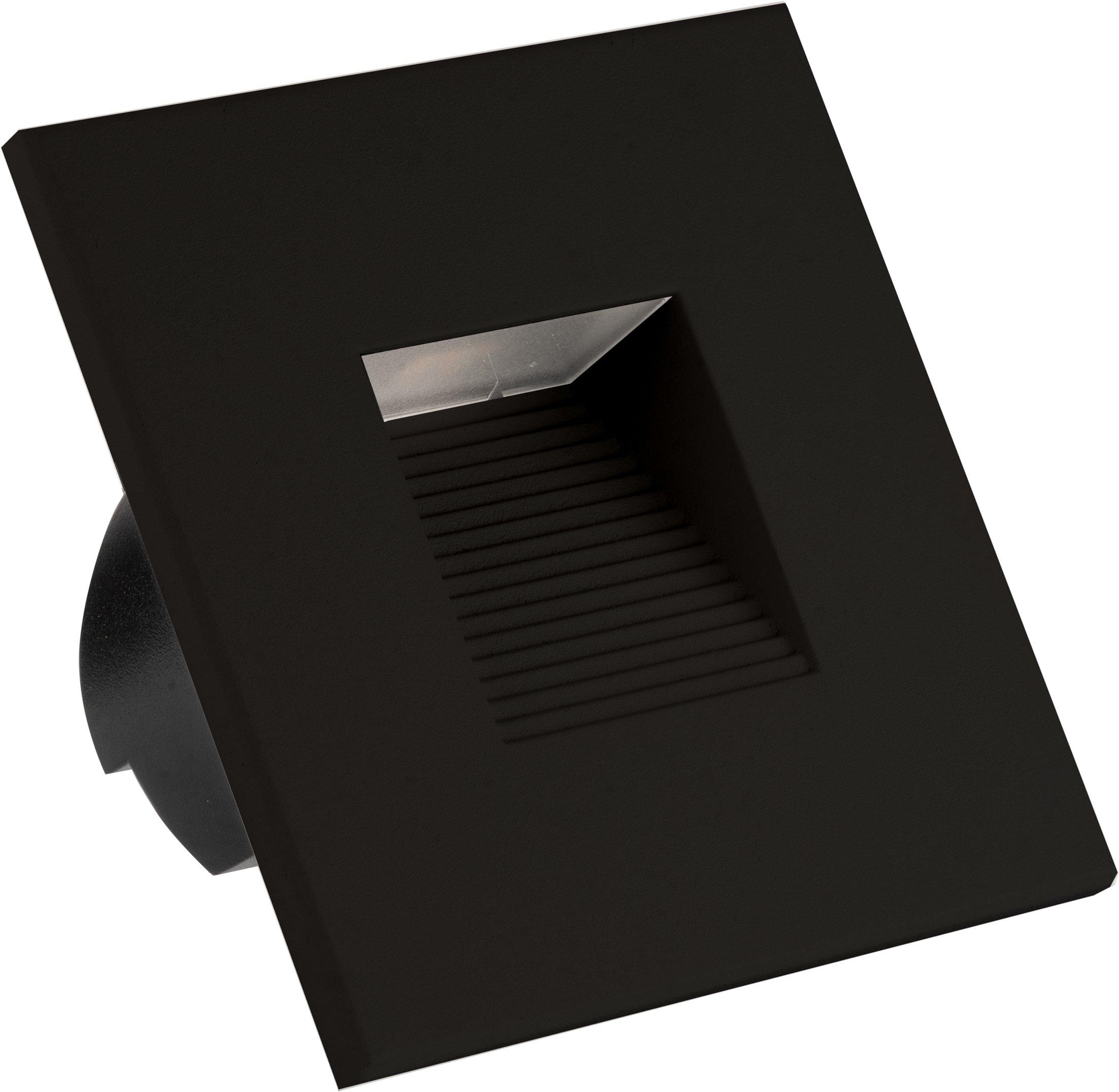 NLEDTRL68_70LSW.01, LED Treppenleuchte, 3000K, 70lm, quadratisch, Einbau in Unterputz und Hohlwanddosen, schwarz