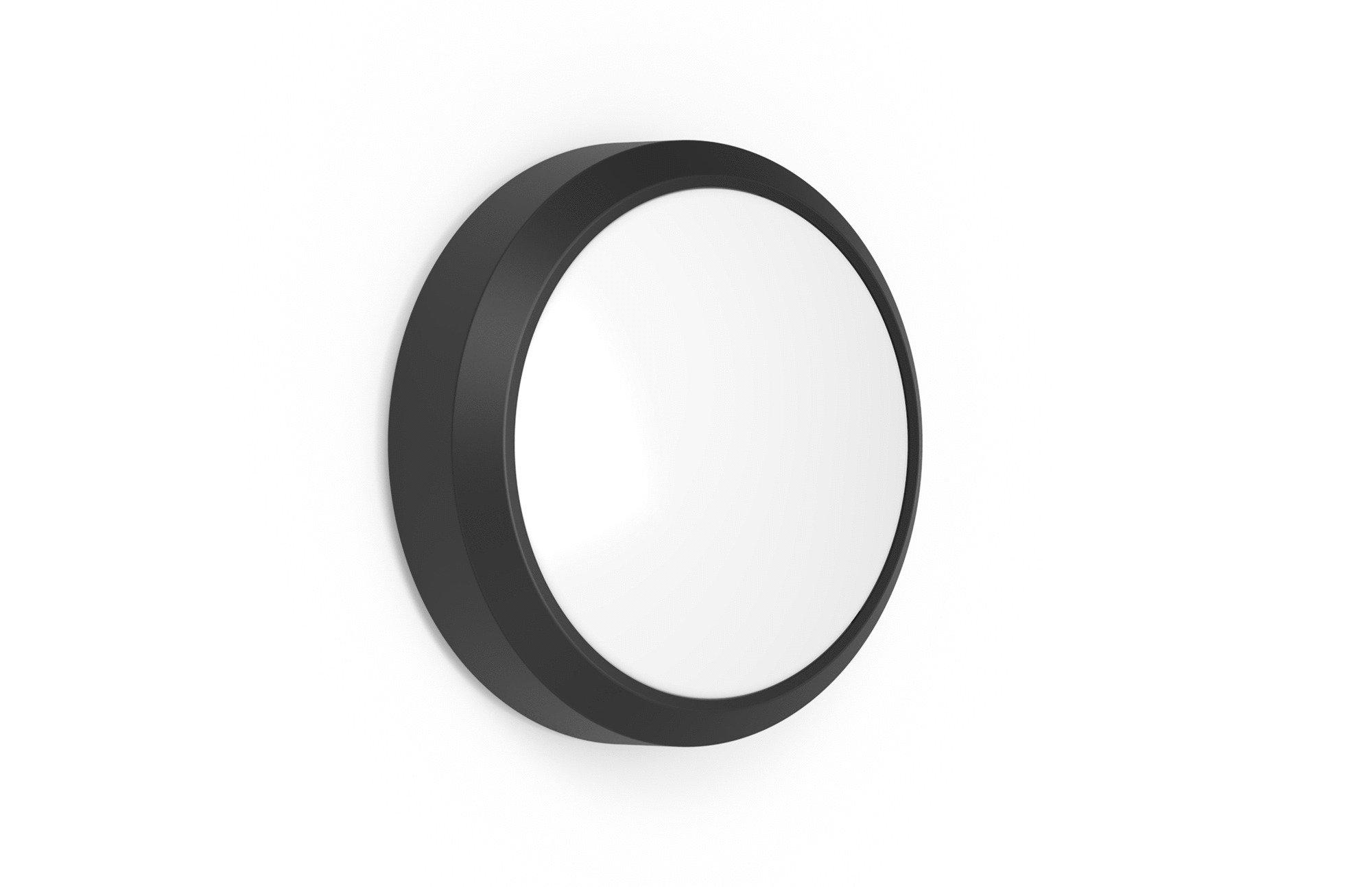ZEB BLK003, LED-Bullauge, vandalismussicher, schwarz, 10-16 W, 3000-6500 K, IK10, ein/aus