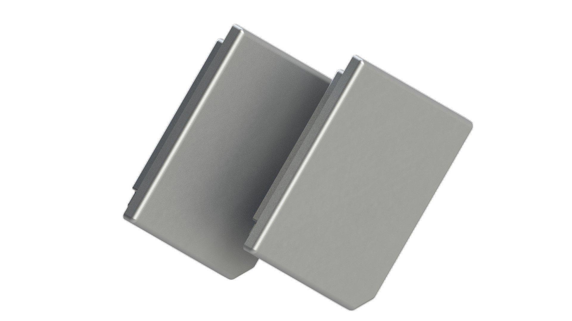 20.320 luxKIT Endkappen, luxKIT endcaps L30-L30 - 2x<br/>silver / silber
