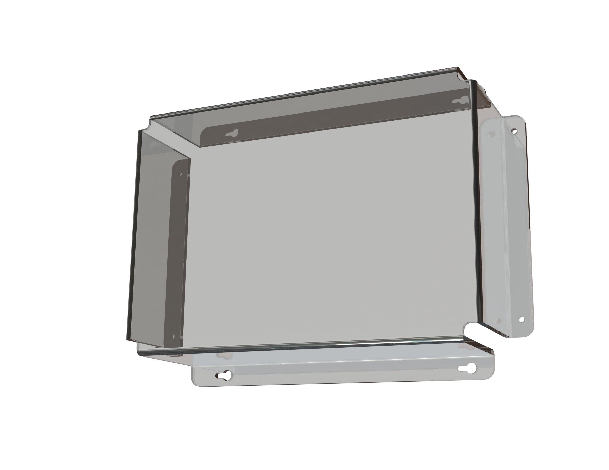 BALLPLX-KD.01, Ballschutzhaube inkl. Laschen, Plexiglas klar für KDU Wandmontage, PMMA