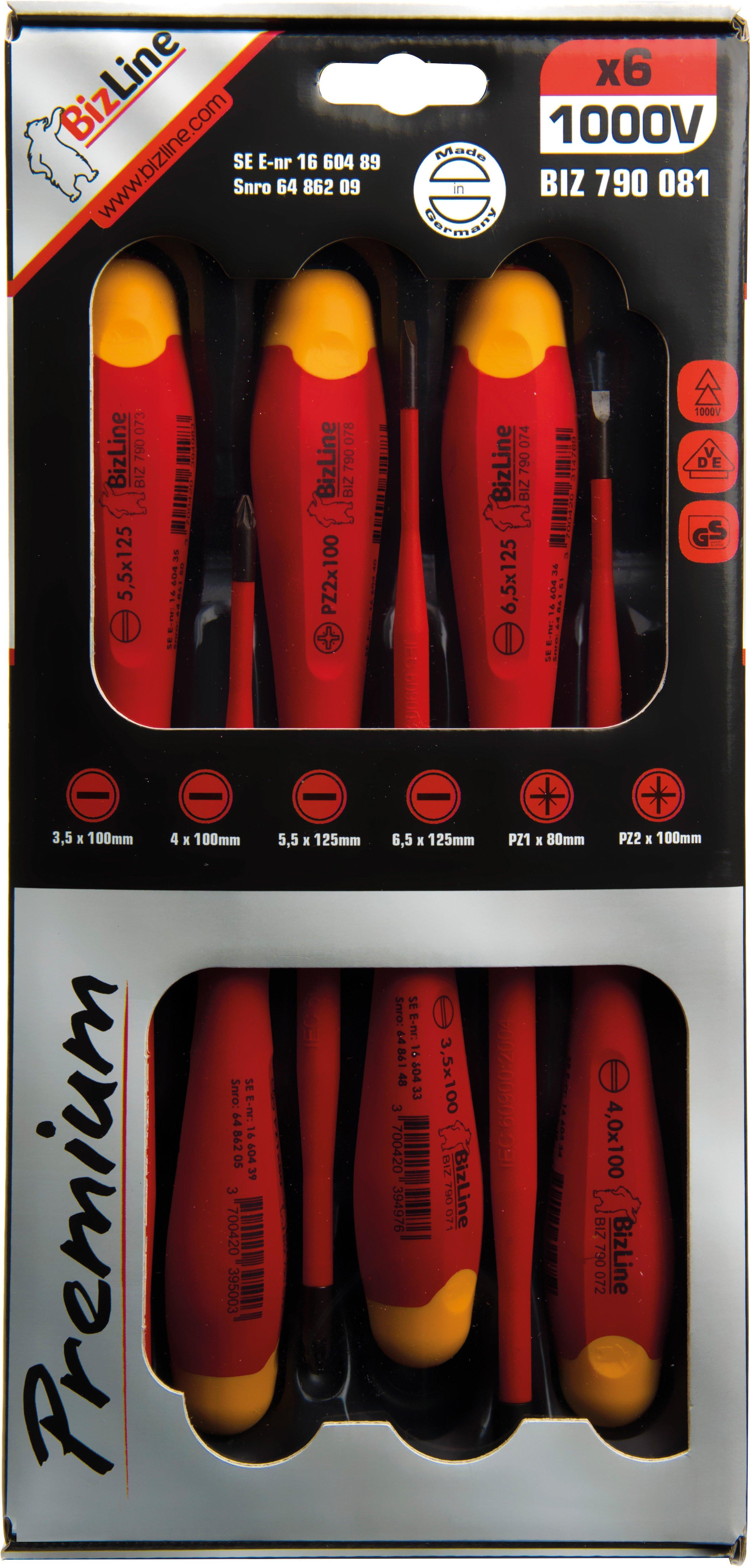 BIZ 790081, Set aus 6 schraubenzieher I-SLIM Schlitz/PZ