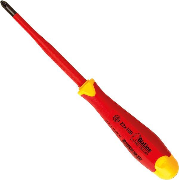 BIZ 790080, Schraubendreher i-SLIM mit Kombiprofil Schlitz/PZ2 1000V isoliert Premium