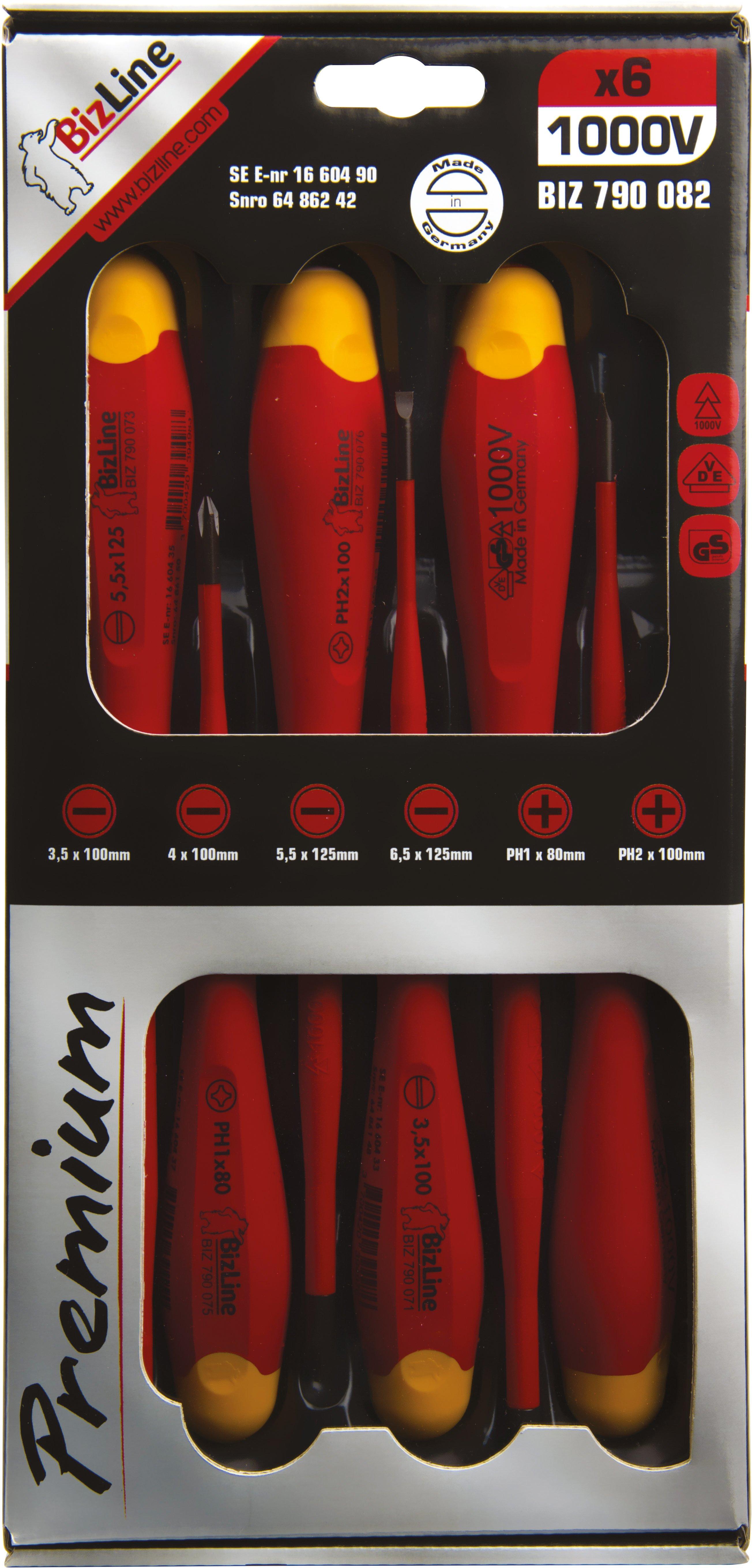 BIZ 790082, Set aus 6 schraubenzieher I-SLIM Schlitz/PH