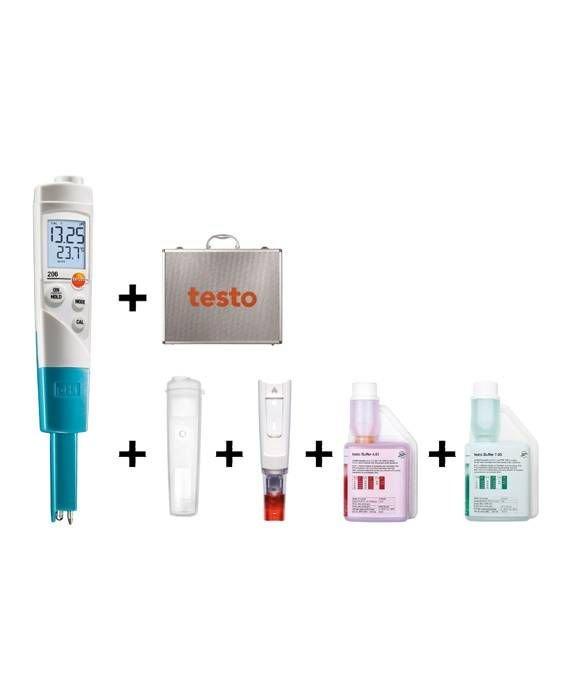 0563 2065, testo 206-pH1 Starter-Set - pH-/Temperatur-Messgerät für Flüssigkeiten