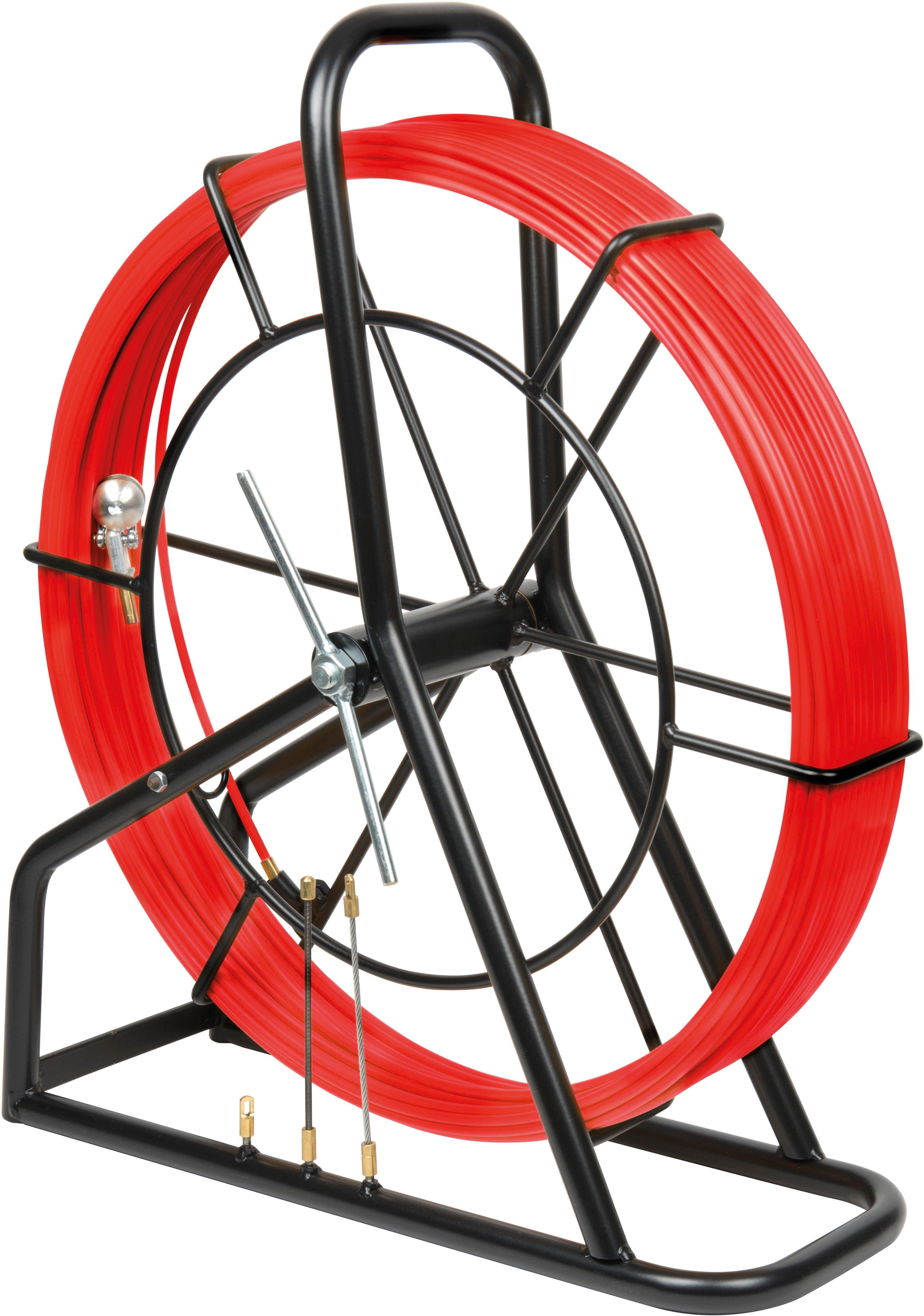 BIZ 760000, Einziehstab aus Stahl-Nylon Ø 6 mm 52 m mit Abroller
