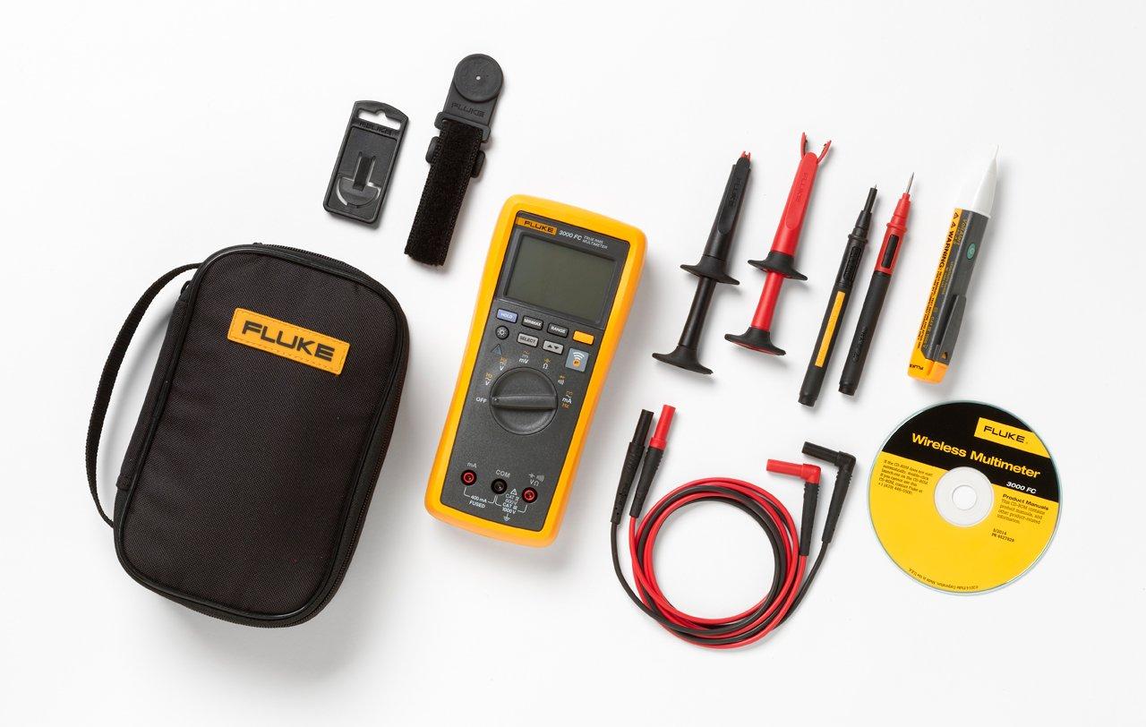 FLK-3000FC/1AC-II, Wireless Digitalmultimeter mit Spannungstester und Messleitungssatz
