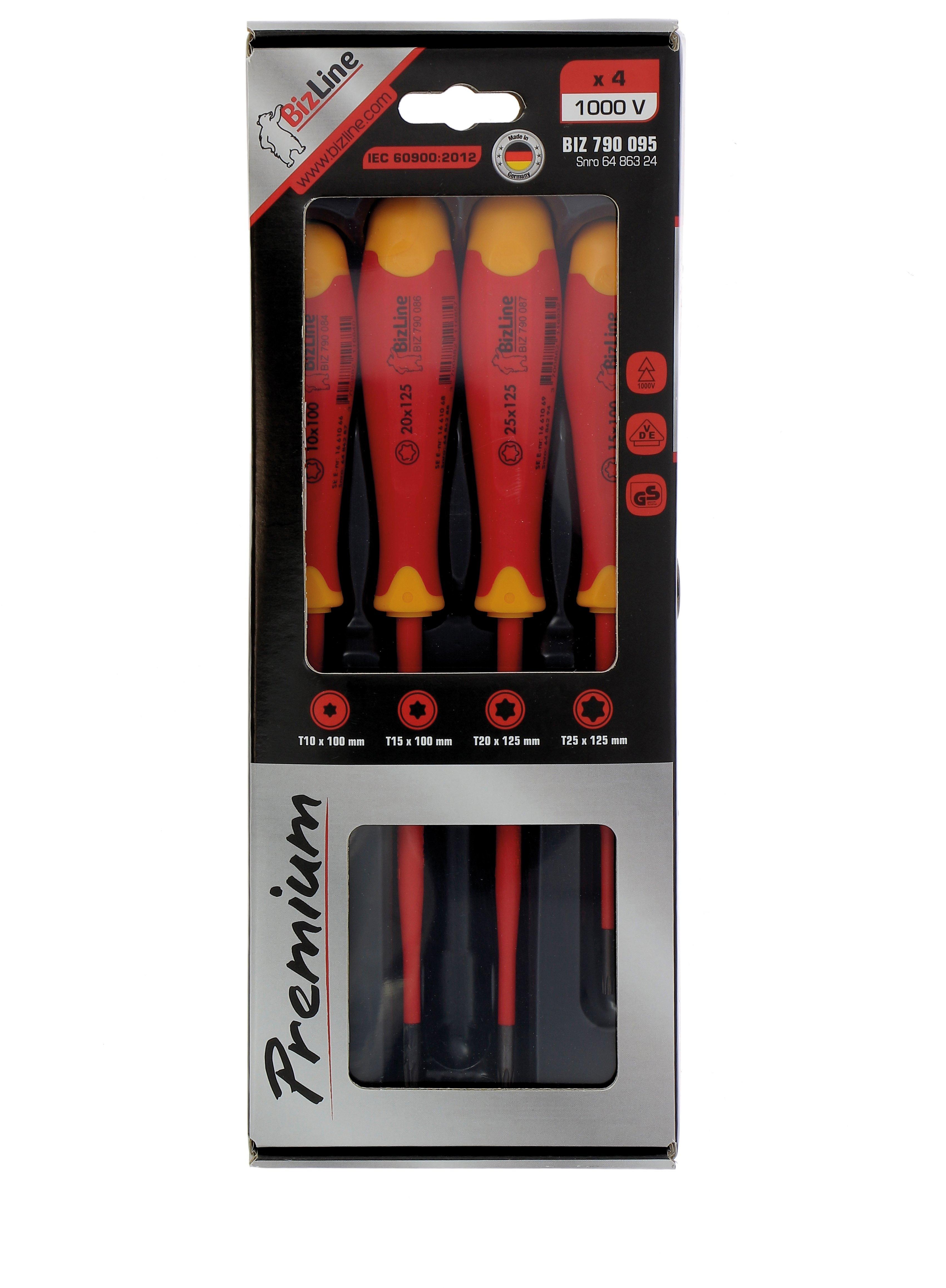 BIZ 790095, Satz mit 4 Schraubenziehern 1000 V i-SLIM mit Torx®-Profil Premium