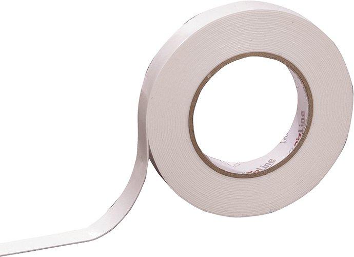 BIZ 351070, Doppelseitiges PE-Schaum-Klebeband 19 mm x 0.95 mm - 10 m weiß