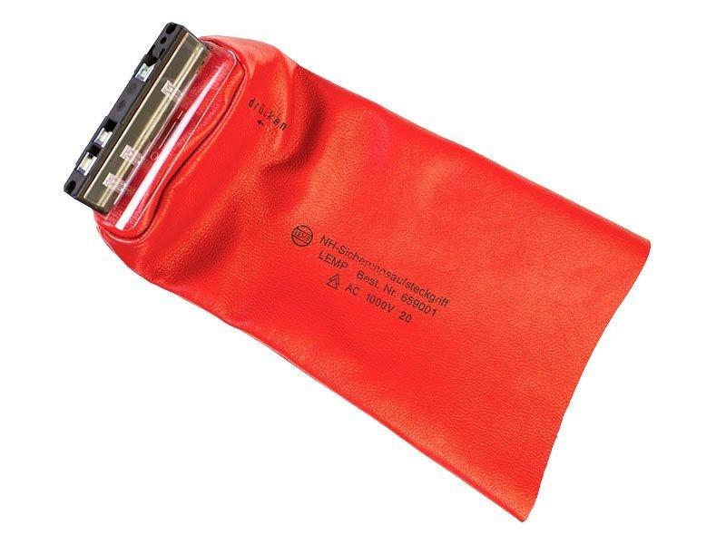 HPSACLOVESIAU.01, Sicherungs-Aufsteckgriff m.Lederstulpe, 385mm Länge, 220mm Breite