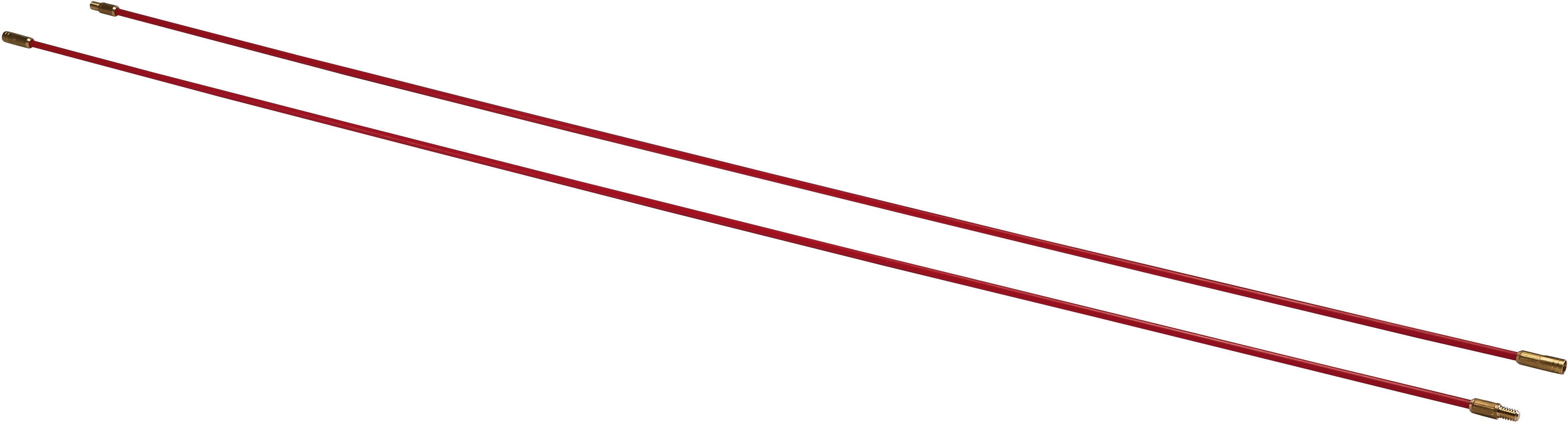 BIZ 700136, Set aus 2 Einziehstangen 1 m Ø 5 mm rot