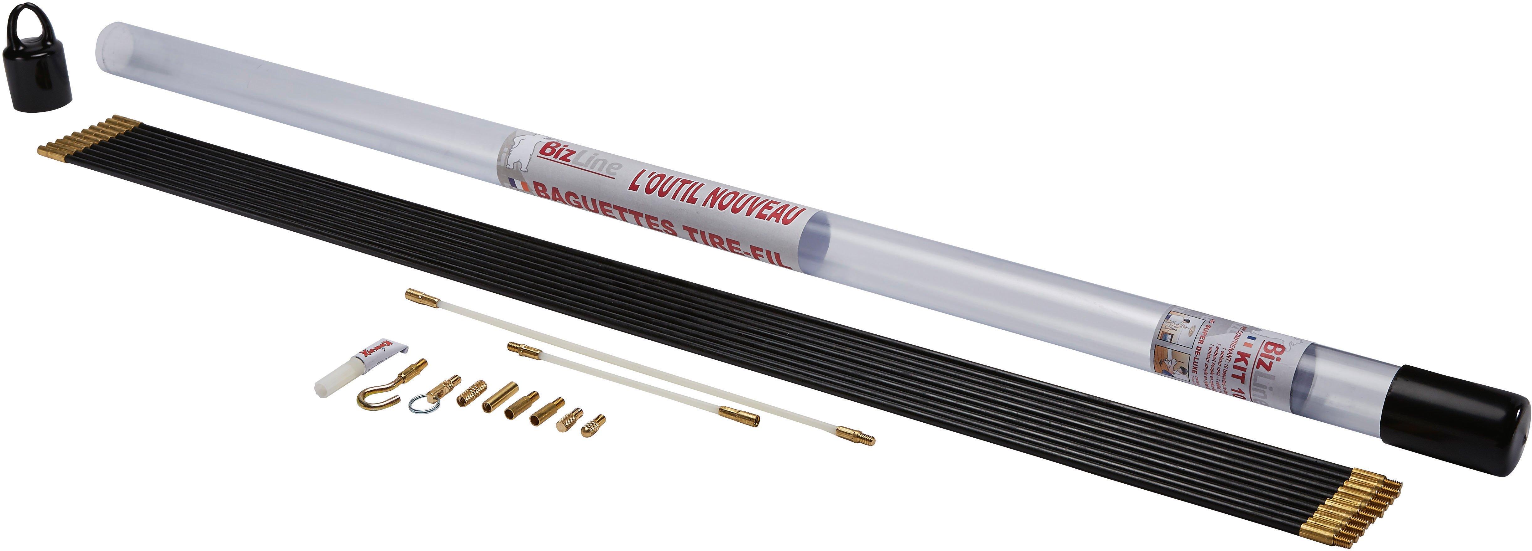BIZ 700146, Set aus 10 Einziehstangen 1 m Ø 6 mm schwarz