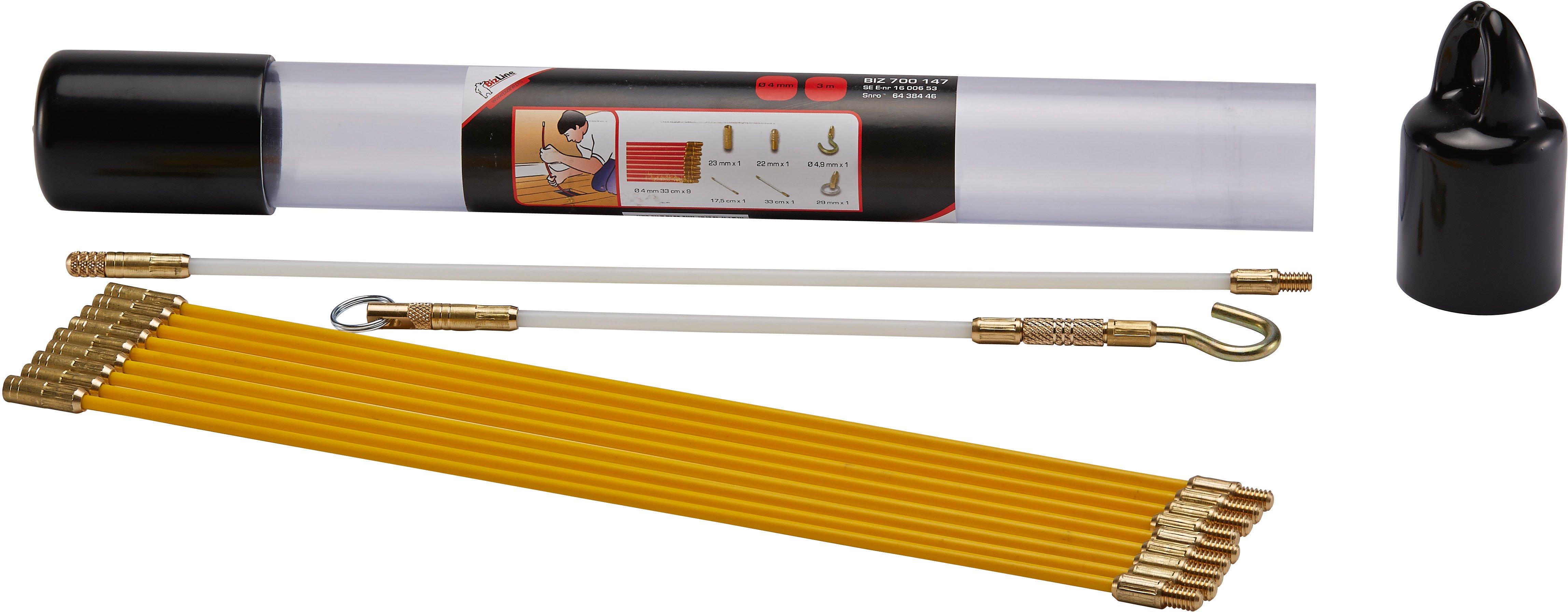 BIZ 700147, Set aus 9 Einziehstangen 33 cm Ø 4 mm gelb
