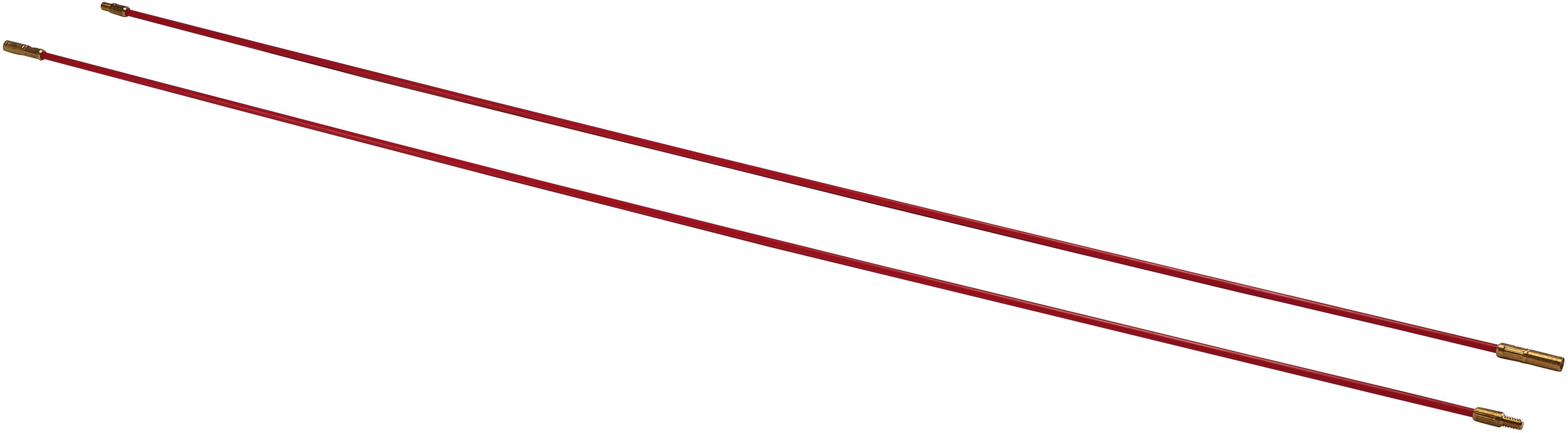 BIZ 700155, Set aus 2 roten Einziehstangen 1 m Ø 5 mit Drehkupplung