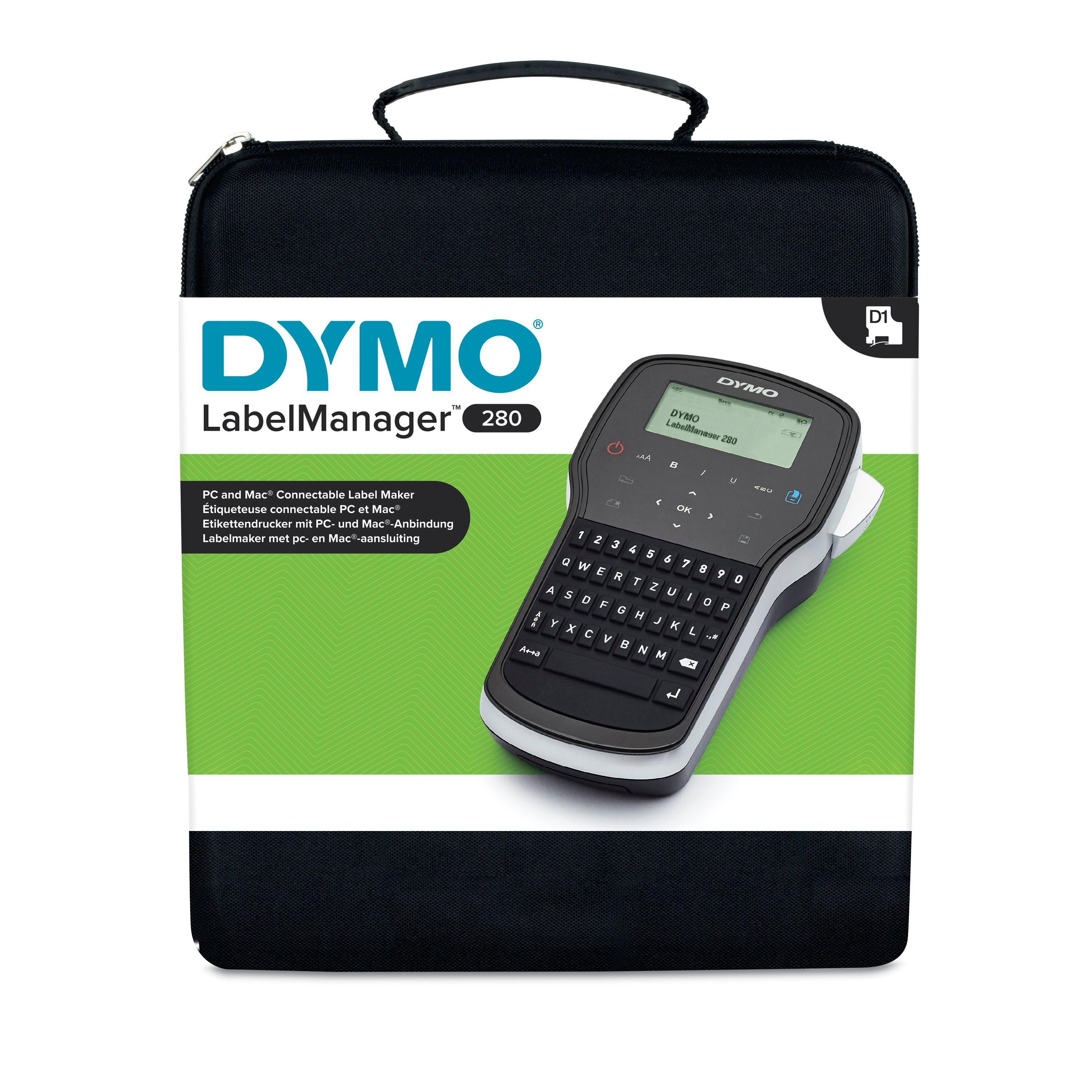 S0968990, S0968990,   LabelManager 280 im praktischen Koffer (SoftCase) - inklusive 2x D1-Band - je 1x 12mm x 7m schwarz auf weiß und 9mm x 7m schwarz auf gelb, 6, 9, 12 mm, D1-Bänder