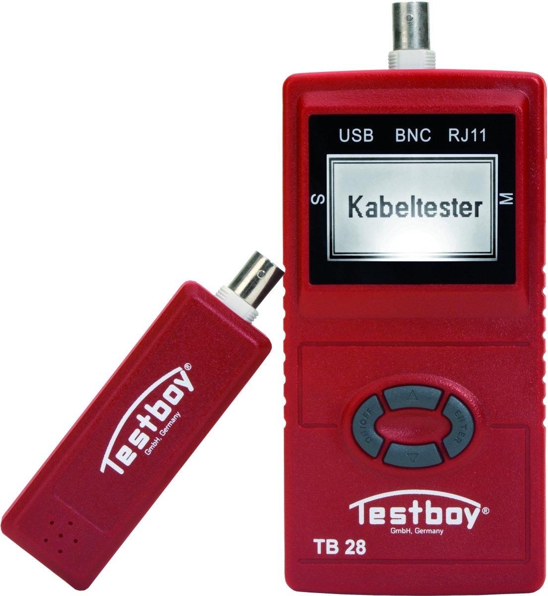HNETZWERKTESTER, Netzwerkverdrahtungstester mit Längenmessung, RJ45, USB, Koax