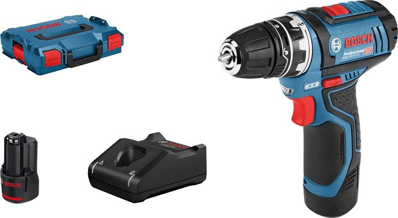 GSR 12V-15 FC, Akku-Bohrschrauber GSR 12V-15 FC, mit 2 x 2.0 Ah Akku, L-BOXX, 1 Aufsatz
