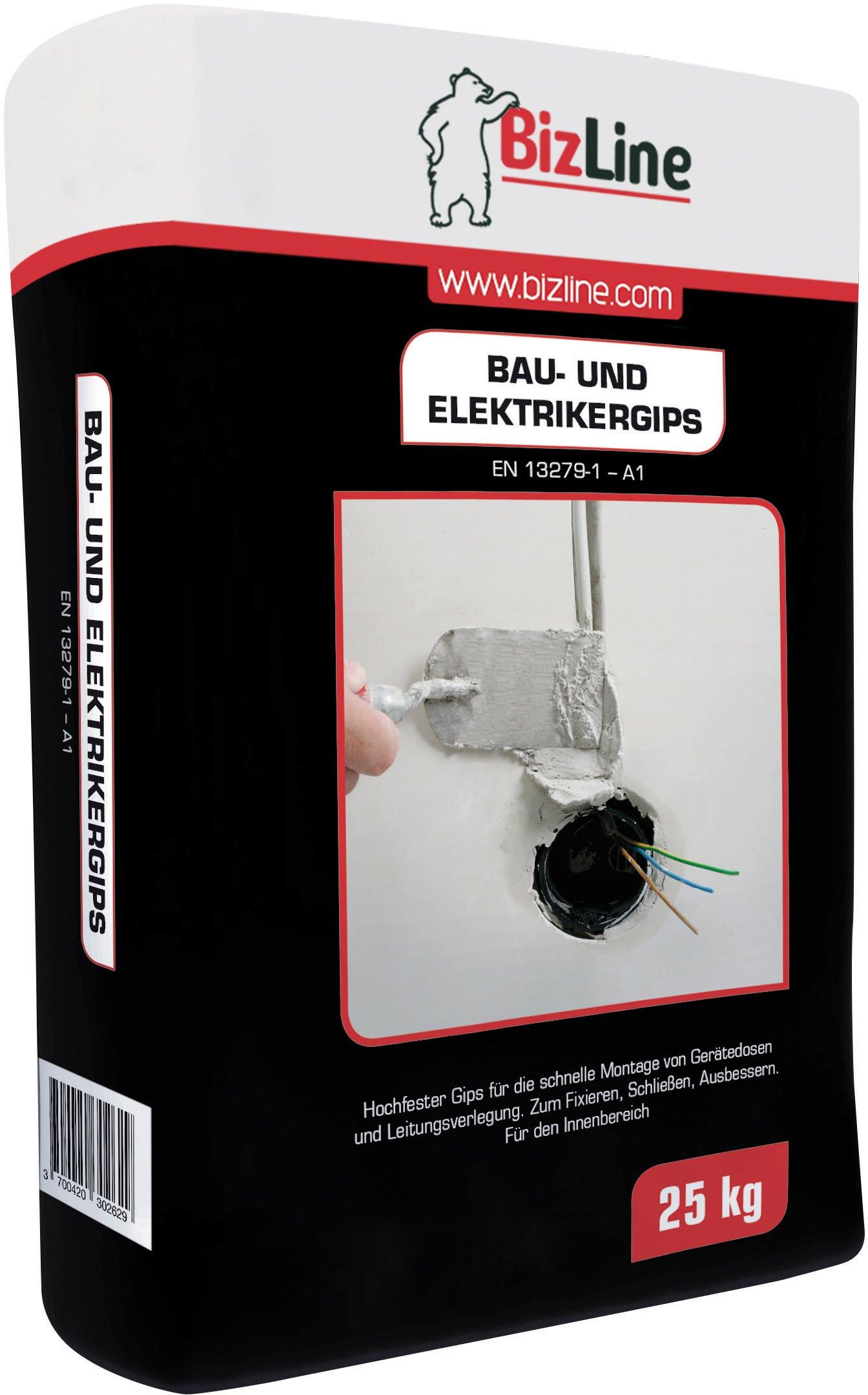 BIZ 740124, Bau- und Elektrikergips 25 kg Sack