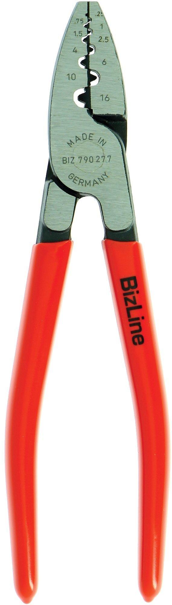 BIZ 790277, Crimpzange für isolierte und nicht isolierte Aderendhülsen, Querschnitt 0.25-16 mm²