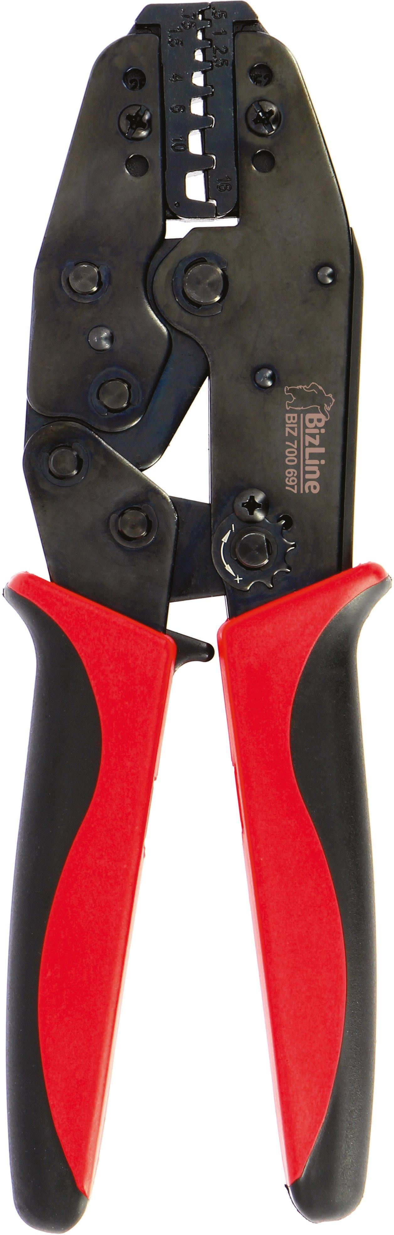 BIZ 700697, Crimpzange für isolierte und nicht isolierte Aderendhülsen, Querschnitt 0.5-16 mm²