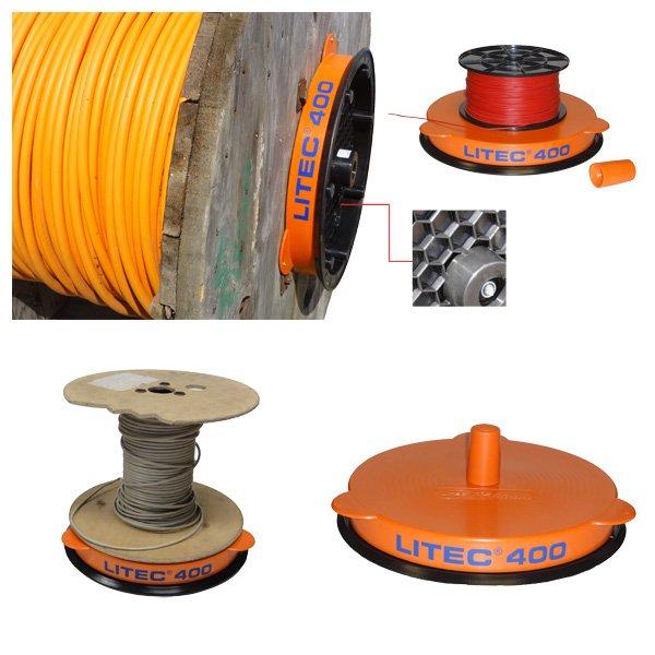 HKABROLL400L, Kabelabroller, Gewicht: ca.3,5Kg, Durchmesser: ca.40cm,Traglast: 500 Kg; Randhöhe: ca. 60 mm