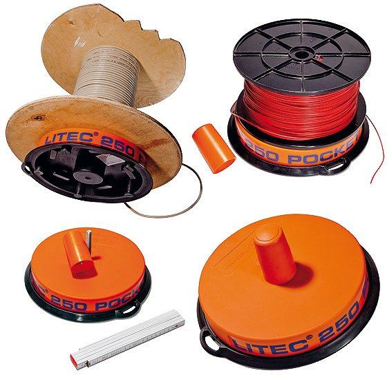 HKABROLL250L, Kabelabroller, Gewicht: ca.1 Kg, Durchmesser: ca.25cm,Traglast: 190 Kg; Randhöhe: ca. 50 mm