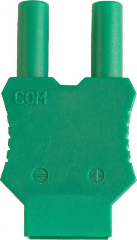 Z3431-TA, Adapter mini-Buchse auf 4mm Stecker zum Anschluss von Typ-K Fühlern mit mini-Stecker an Multimeter mit TC Temperaturmessung und 4 mm Buchsen.