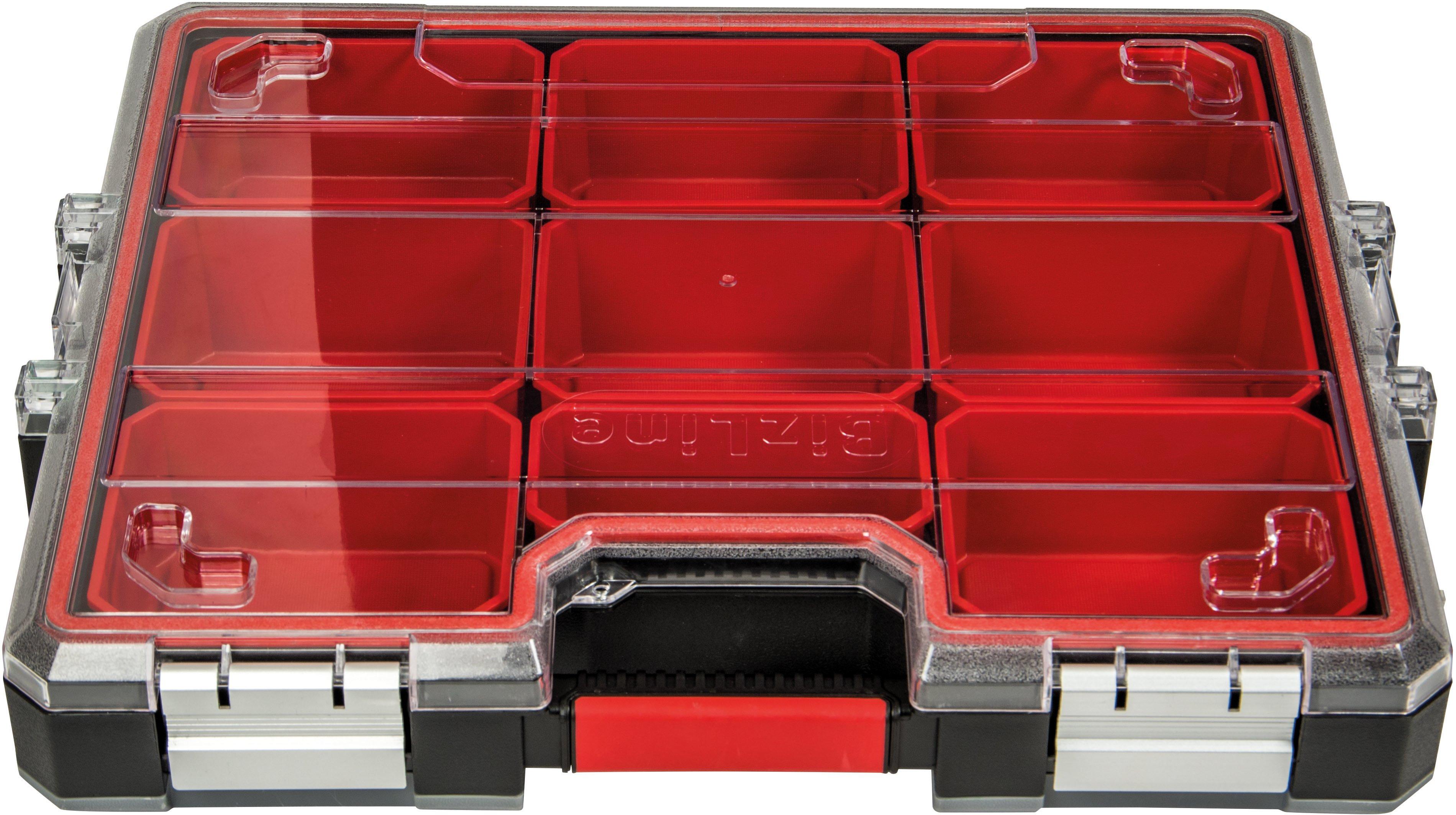BIZ 790531, Stapelbarer Organizer mit einer Tiefe von 60 mm mit 9 herausnehmbaren Fächern
